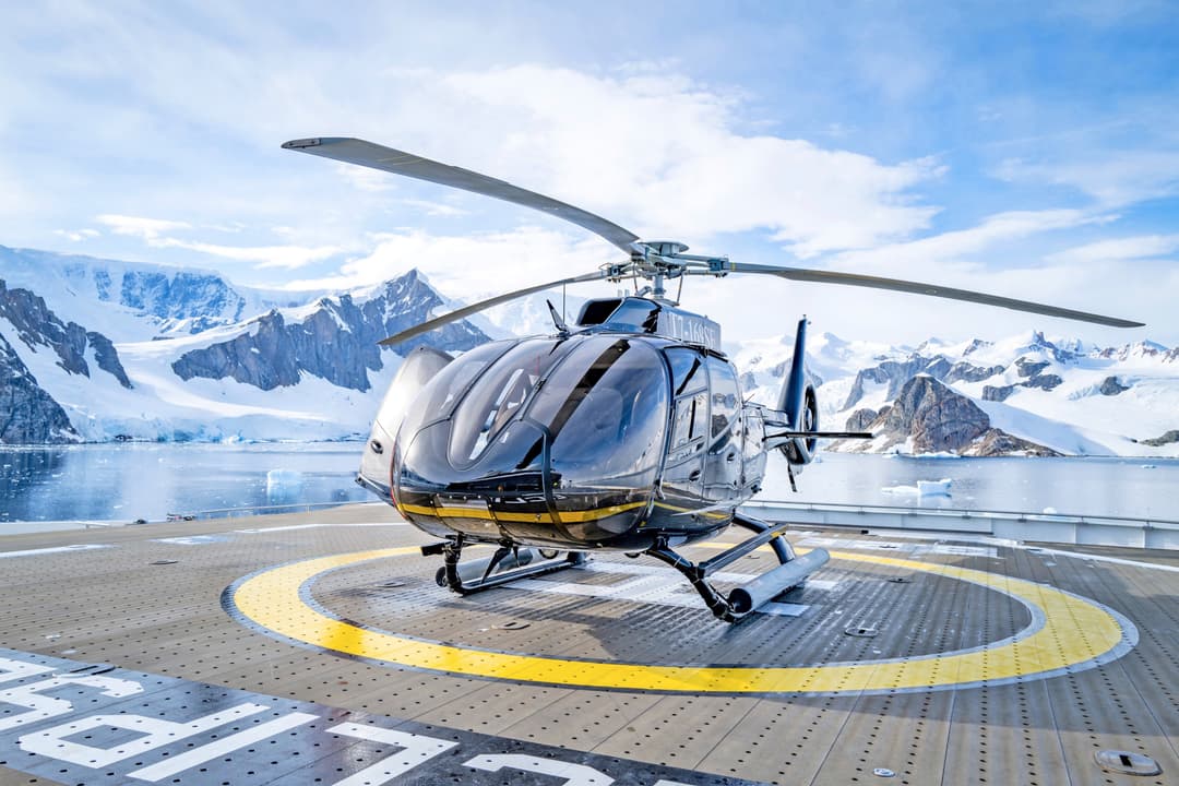 Scenic Ocean Cruises Scenic Eclipse Recess Cove Charlotte Bay Antarctic Peninsular Helicopter ©Benn Berkeley 2