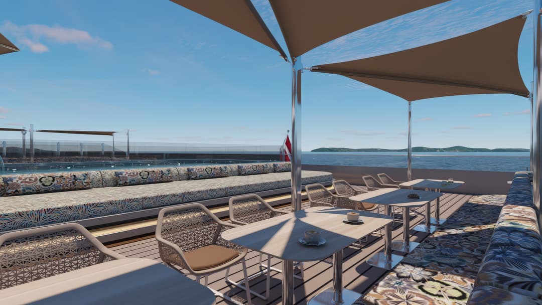 Scenic Ocean Cruises Scenic Ikon Yacht Club Pool & Terrace 4 Rendering