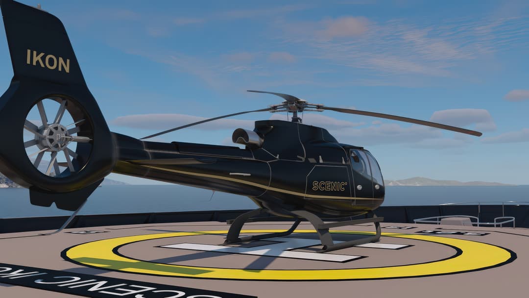 Scenic Ocean Cruises Scenic Ikon Heli Deck Rendering