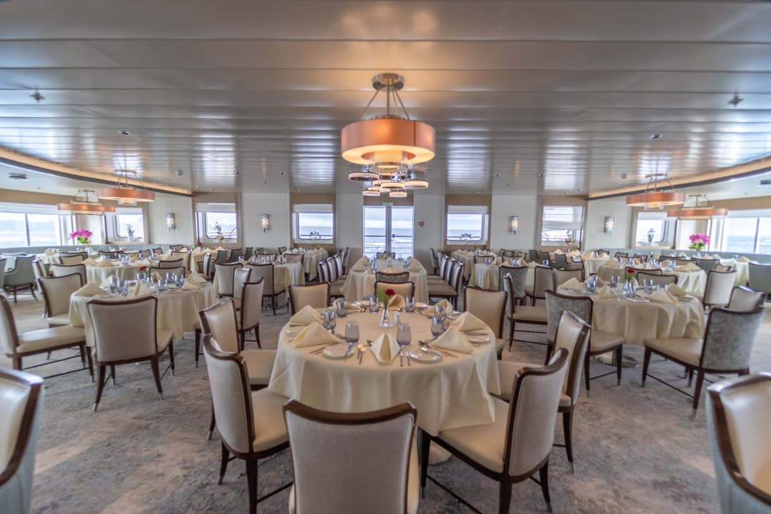 National Geographic Lindblad Expeditions Greg Mortimer Dining Room 2 ©Aurora Expeditions
