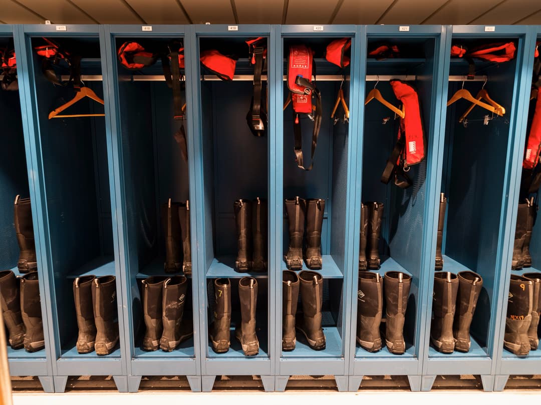 National Geographic Lindblad Expeditions Greg Mortimer Mudroom ©Ae Expeditions